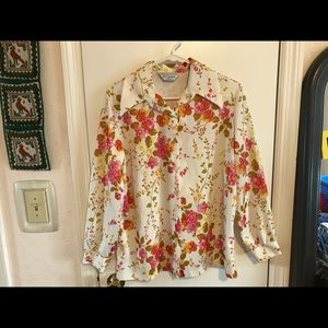 2 Vintage Polyester Blouses